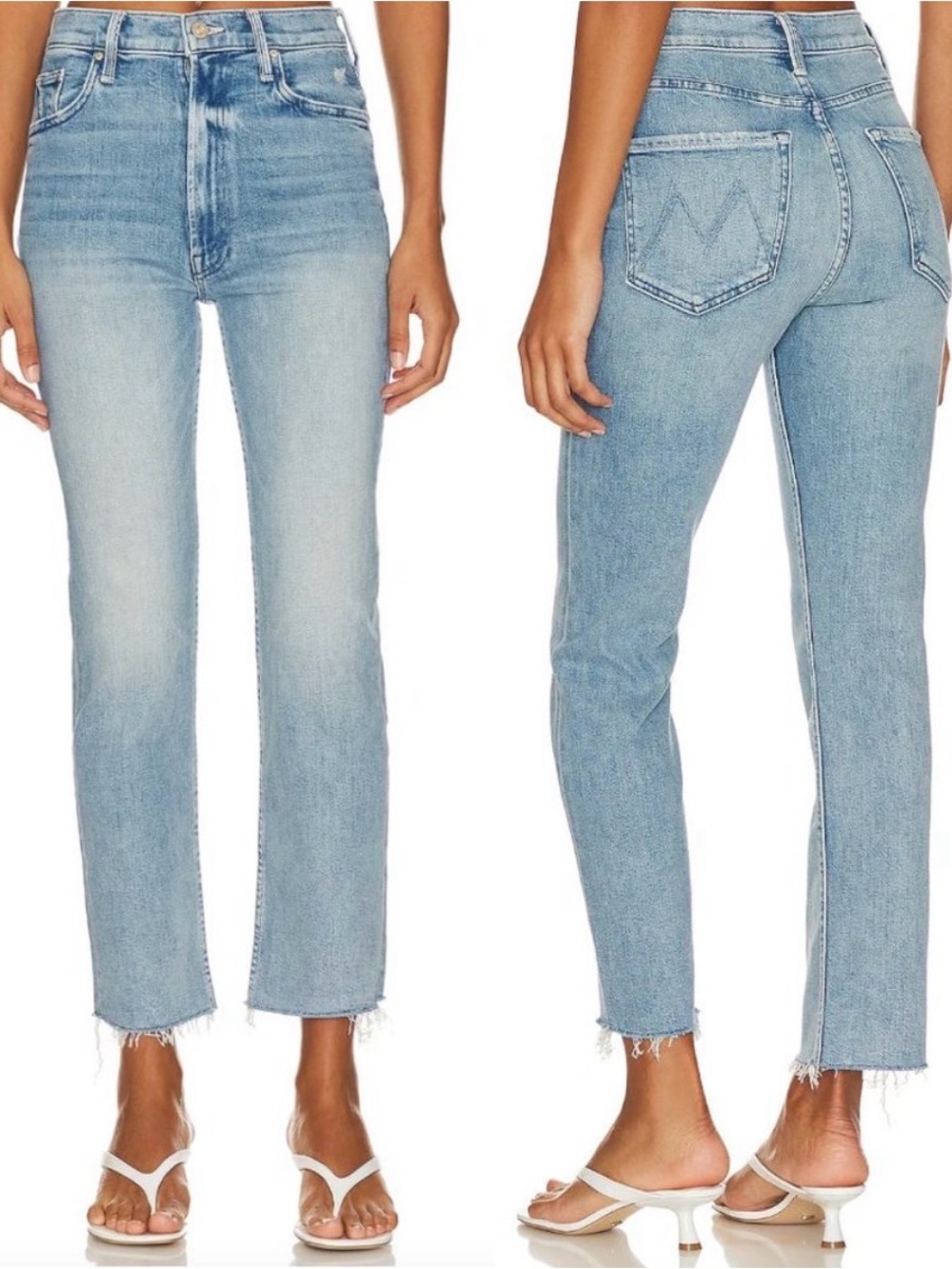 Mother jeans high waisted looker ankle Frey in au revoir light wash size 26